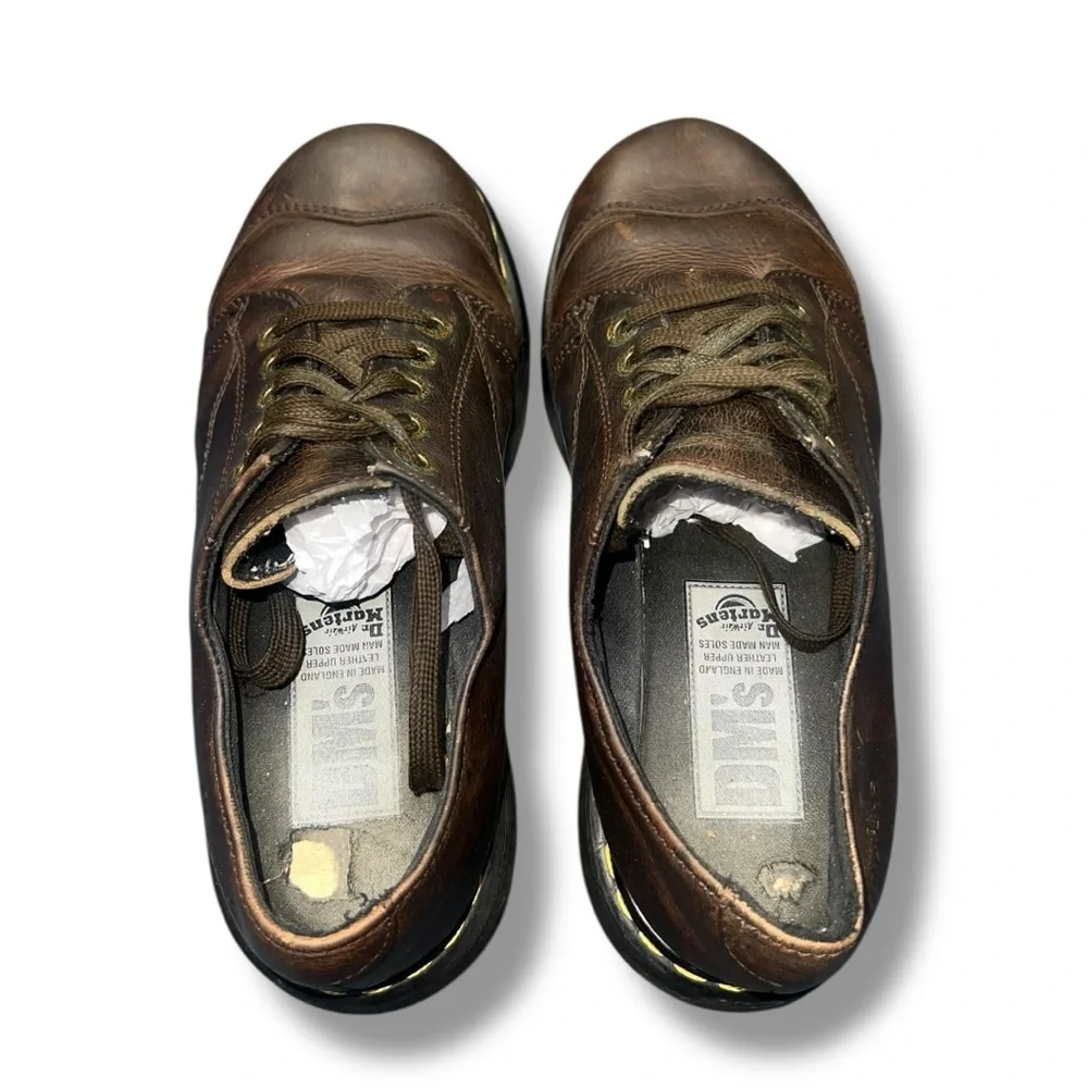 Dr. Martens 8651 Brown Leather Platform Oxfords Made In England Mens 8‎ Vintage